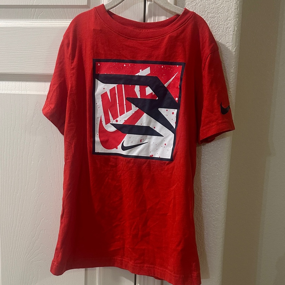 Nike Kids Red Short Sleeve Tee with Graphic